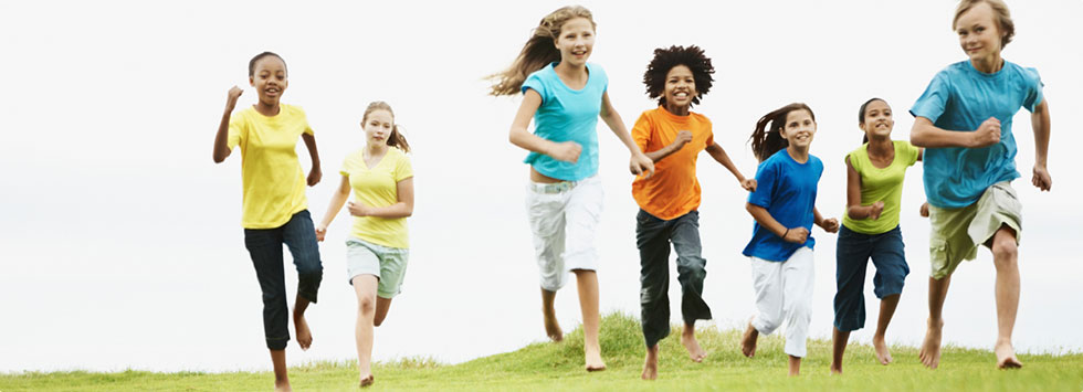 Children Running in Canton Ohio